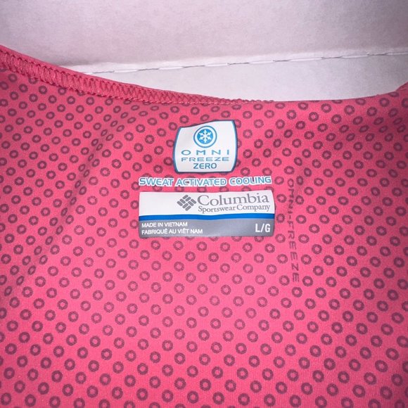 Columbia Pink Sleeveless Omni Freeze Zero Sweat Activated Cooling Womens Large - Picture 4 of 9